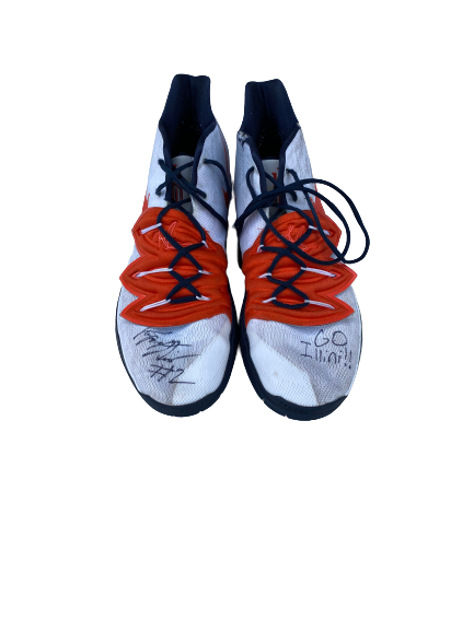 Kipper Nichols Illinois Basketball SIGNED Game Worn Shoes (Size 15)