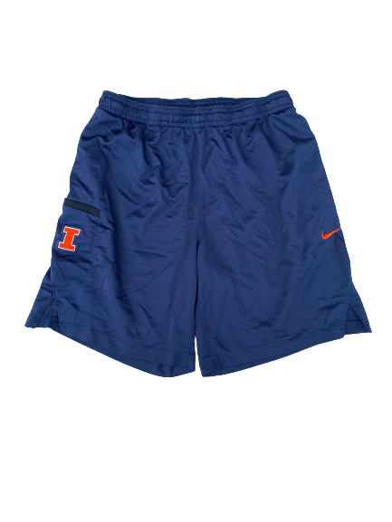 Kipper Nichols Illinois Basketball Team Issued Workout Shorts (Size XL)