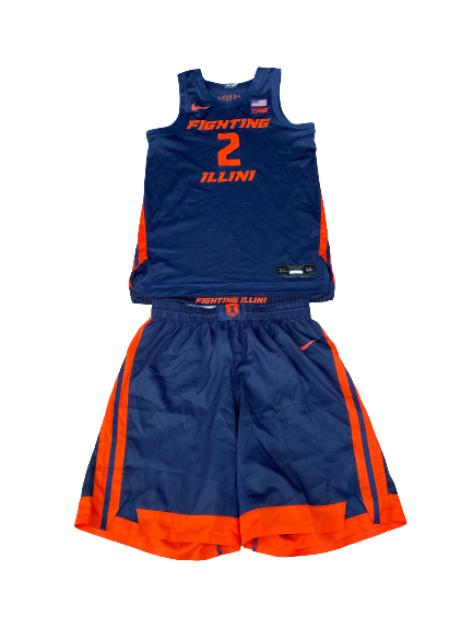 Kipper Nichols Illinois Basketball 2019-2020 Game Worn Uniform Set