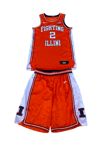 Kipper Nichols Illinois Basketball 2019-2020 Game Worn Uniform Set