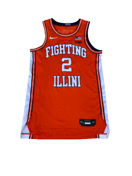 Kipper Nichols Illinois Basketball 2019-2020 Game Worn Uniform Set