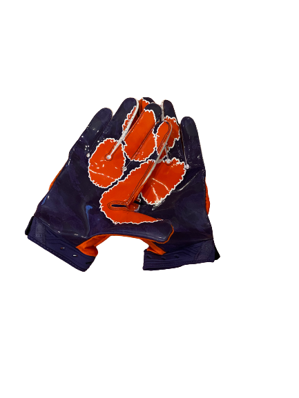Scott Pagano Clemson Football Game Worn Player Exclusive Gloves