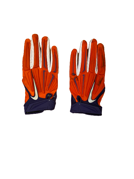 Scott Pagano Clemson Football Game Worn Player Exclusive Gloves