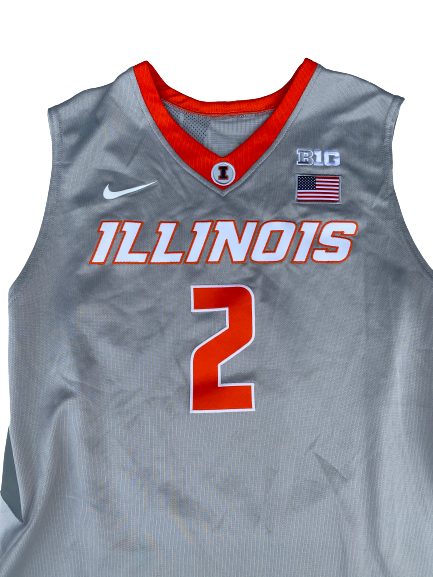 Kipper Nichols Illinois Basketball 2016-2017 Game Worn Jersey (Size 50)