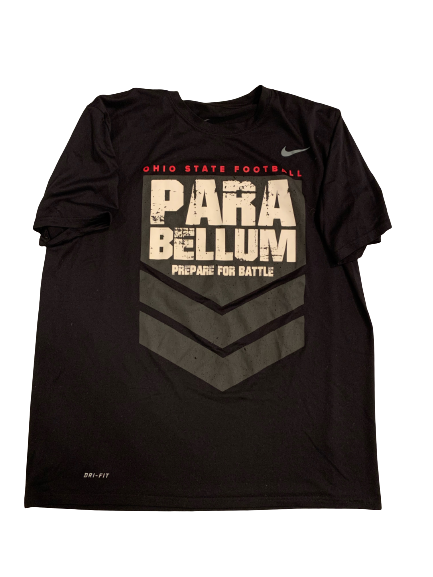 Zach Hoover Ohio State Football Player Exclusive "PARA BELLUM PREPARE FOR BATTLE" Shirt (Size L)