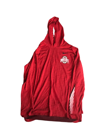 Rashod Berry Ohio State Team Issued Nike Hooded Sweatshirt (Size XL)