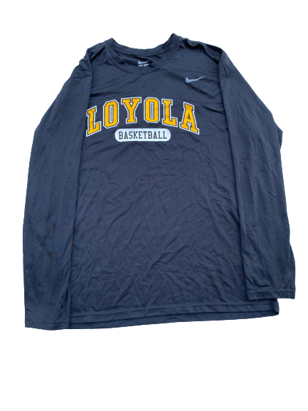Marques Townes Loyola Chicago Basketball Team Issued Long Sleeve Workout Shirt (Size XL)