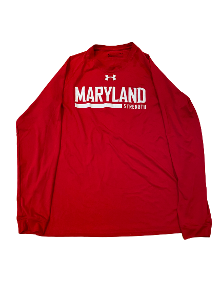 D.J. Turner Maryland Football Team Exclusive "Maryland Strength" Long Sleeve Shirt (Size M)