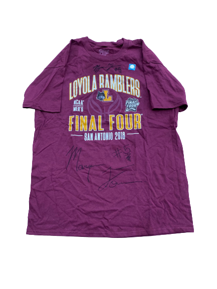 Marques Townes Loyola Chicago Basketball NCAA Final Four Signed T-Shirt (Size L)
