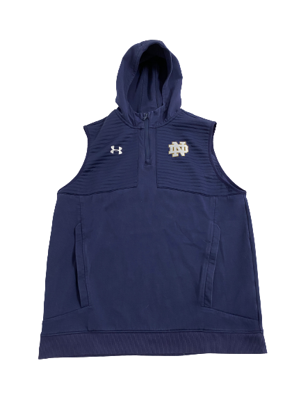 Greg Mailey Notre Dame Football Player-Exclusive Sleeveless Hoodie (Size L)