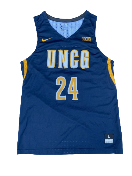 Isaiah Miller UNC Greensboro Basketball Game Worn Jersey (Size L)