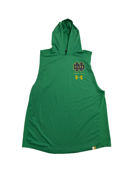 Greg Mailey Notre Dame Football Player-Exclusive Sleeveless Hoodie (Size L)