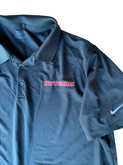 Deshawn Freeman Rutgers Team Issued Polo Shirt (Size XL)
