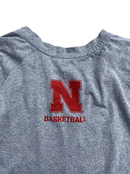 Kate Cain Nebraska Basketball Team Issued Workout Shirt (Size XL)