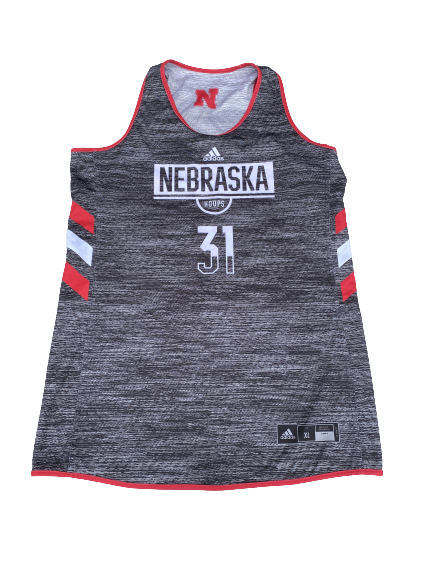 Kate Cain Nebraska Basketball Player Exclusive Reversible Practice Jersey (Size XL)