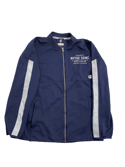 Greg Mailey Notre Dame Football Team-Issued Zip-Up Jacket (Size L)