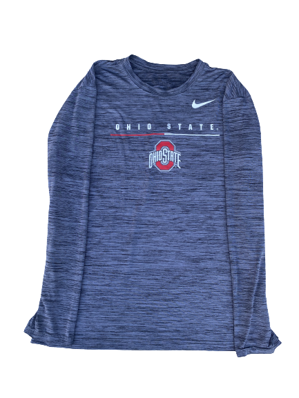 Tuf Borland Ohio State Football Team Issued Long Sleeve Workout Shirt (Size XL)
