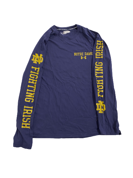 Greg Mailey Notre Dame Football Team-Issued Long Sleeve Shirt (Size L)