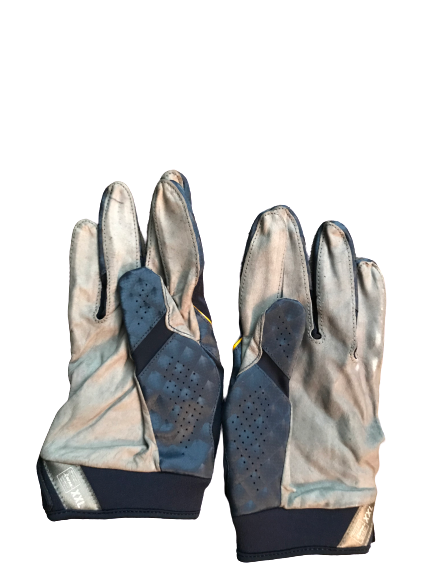 Tyrone Wheatley Jr. Michigan Jordan Game-Used Gloves (Size XXL)