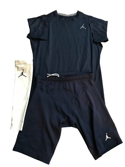 Tyrone Wheatley Jr. Jordan Compression Set (Shirt, Shorts, Arm Sleeve)