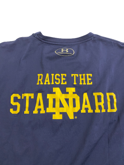 Greg Mailey Notre Dame Football Player-Exclusive "Raise The Standard" T-Shirt (Size L)