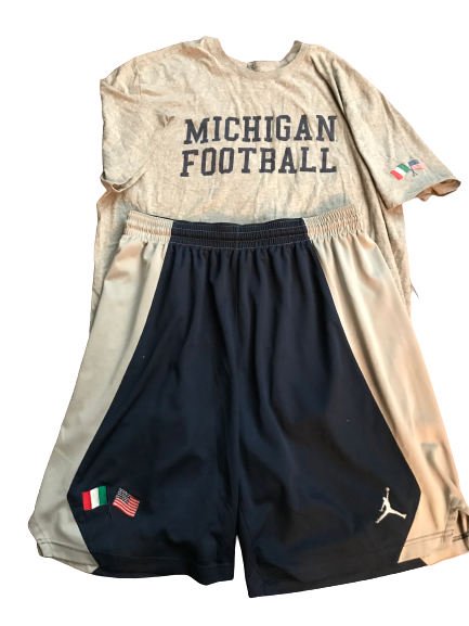 Tyrone Wheatley Jr. Michigan Jordan Italy Trip Set (T-Shirt and Shorts)