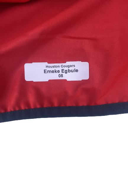 Emeke Egbule Houston Football Team Issued Zip Up Jacket (Size XL)