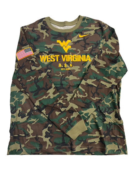 Jarret Doege West Virginia Football Player-Exclusive Long Sleeve Shirt (Size XL)