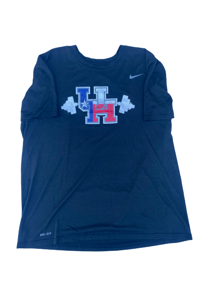Emeke Egbule Houston Football Team Exclusive "Strength" Workout Shirt (Size XL)