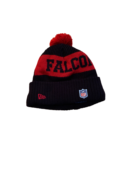Sean Harlow Atlanta Falcons Team Issued Beanie Hat with Number