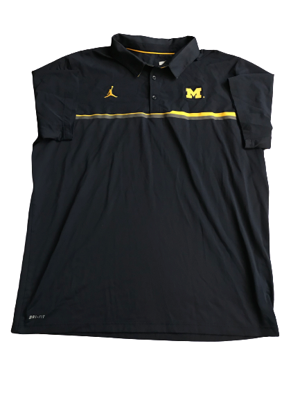 Tyrone Wheatley Jr. Michigan Jordan Team Issued Polo (Size XXL)