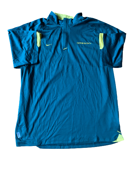 E.J. Singler Oregon Team Issued Short Sleeve Pullover (Size XL)