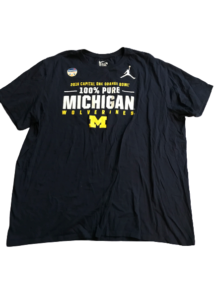 Tyrone Wheatley Jr. Michigan Jordan Capital One Bowl T-Shirt (Size XXXL)
