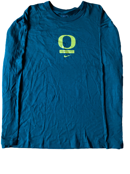E.J. Singler Oregon Team Issued Long Sleeve Shirt (Size L)