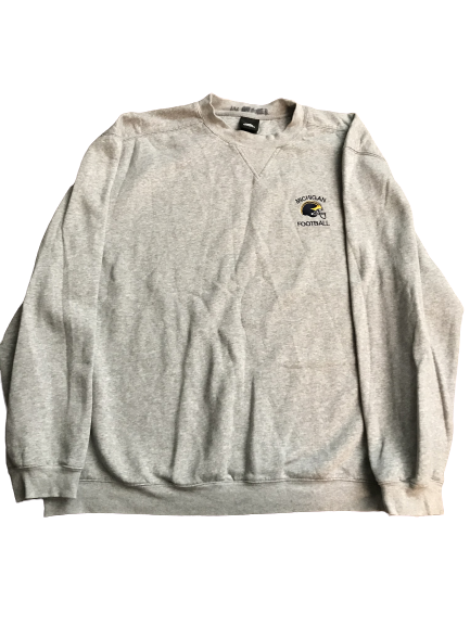 Tyrone Wheatley Jr. Michigan Football Team Issued Crewneck Sweatshirt (Size XXL)