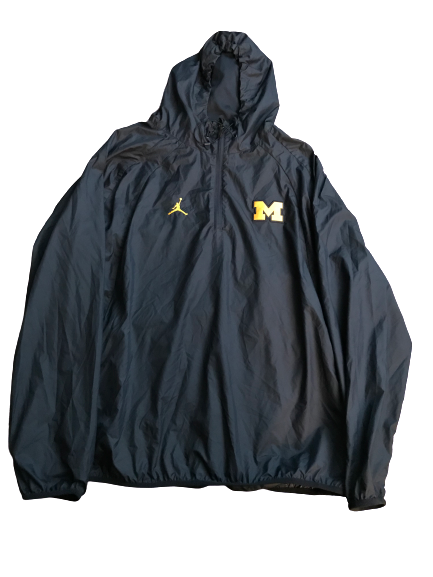 Tyrone Wheatley Jr. Michigan Team Issued Jordan Rain Jacket (Size XXXL)