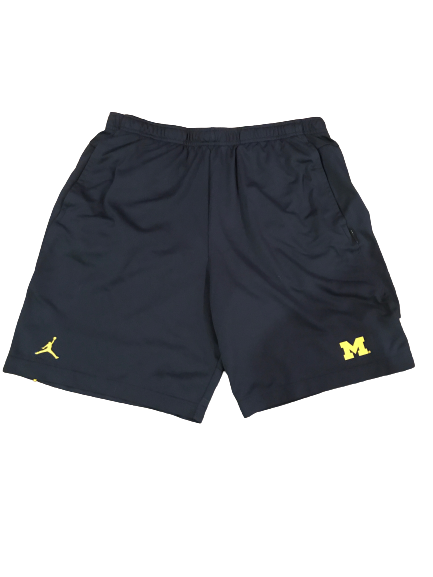 Michigan Basketball Team Issued Workout Shorts (Size L)