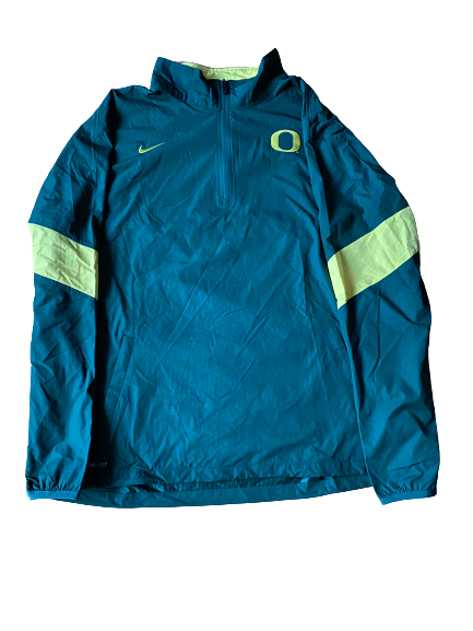 E.J. Singler Oregon Team Issued Quarter-Zip Pullover (Size XL)