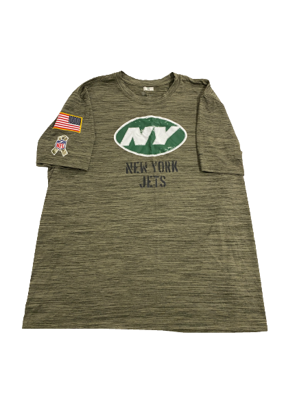 Tarik Black New York Jets Football Player-Exclusive Salute To Service T-Shirt (Size XL)