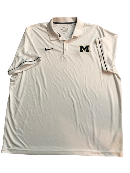 Tyrone Wheatley Jr. Michigan Nike Polo Shirt (Size XXXL)