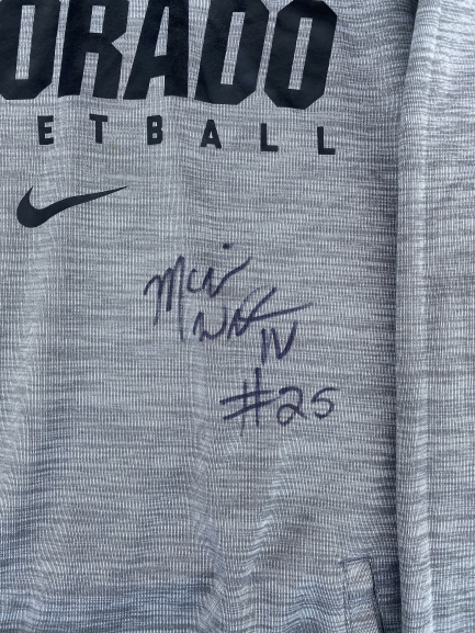 McKinley Wright Colorado Basketball SIGNED Travel Sweatshirt (Size L)