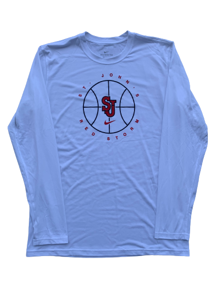 St. Johns Basketball Team Issued Long Sleeve Shirt (Size L)