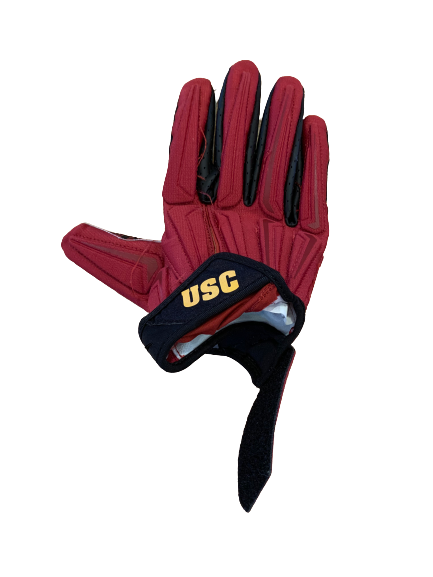 Amon-Ra St. Brown USC Football Player Exclusive GAME WORN Gloves - Photo Matched (10/12/19)