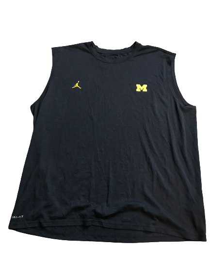 Tyrone Wheatley Jr. Michigan Team Issued Jordan Tank Top with 