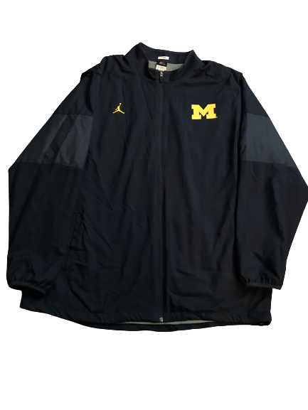 Tyrone Wheatley Jr. Michigan Team Issued Jordan Full-Zip Jacket (Size XXL)