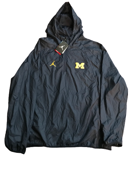 Tyrone Wheatley Jr. Michigan New Team Issued Jordan Windbreaker Coat (Size XXL)