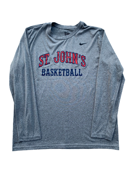 St. Johns Basketball Team Issued Long Sleeve Shirt (Size XL)