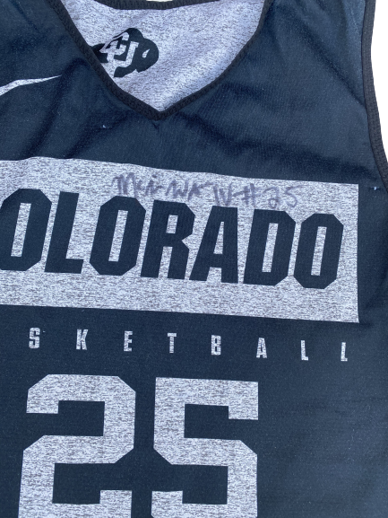 McKinley Wright Colorado Basketball SIGNED Season Worn Reversible Practice Jersey (Size L)
