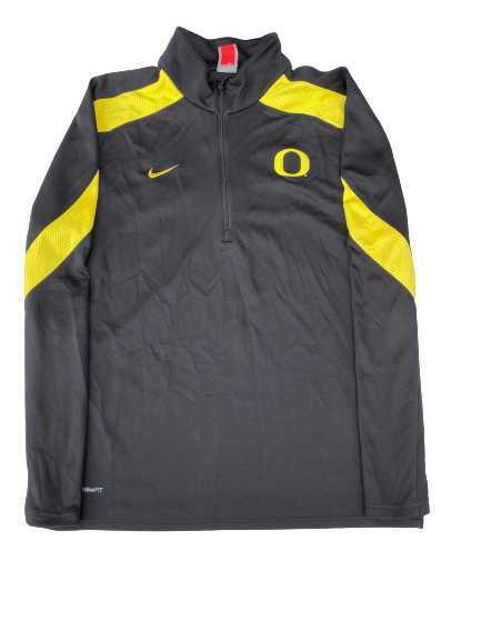 E.J. Singler Oregon Team Issued Quarter-Zip Pullover (Size XL)