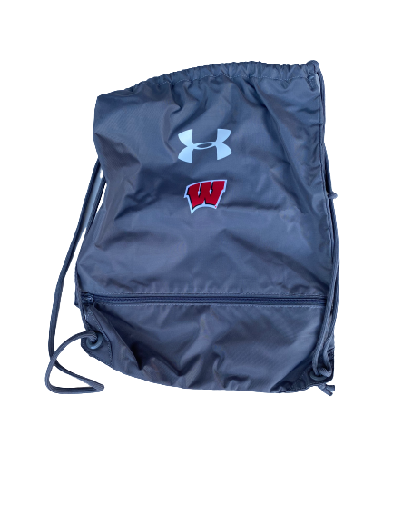 Cristian Volpentesta Wisconsin Football Drawstring Bag